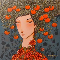 Tangerine Dream 橘子之夢_Emila_50x50cm(13)_Acrylic On Canvas_2024