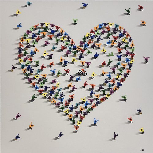 人<br> People<br> 80x80cm(32) <br> Acrylic On Linen