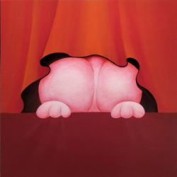 红色捉迷藏_Hide & Seek_Zhe Bin-Li_76x76cm(29)_Acylic On Linen_2024