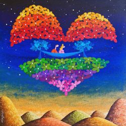 JOURNEY OF BEING DEEPLY IN LOVE AND SIDE BY SIDE 76X76 CM
