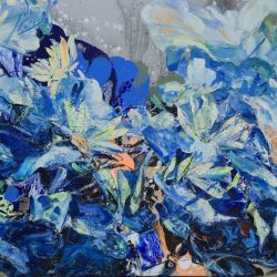 青花系列-瓷空之夢<br>QingHua Series-Dreams In Porcelain Sky<br> 183x107cm (98)<br> Mixed Media On Canvas<br> 2025