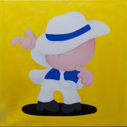 跳舞<br>Dance<br>50x50cm(13)<br>Acrylic On Linen<br>2023 跳舞<br>Dance<br>50x50cm(13)<br>Acrylic On Linen<br>2023