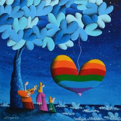 Prefered Living With Depths Of Love And All Colors<br> 73x73cm(27) <br> Acrylic On Canvas <br> 2024