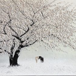 Thousand Miles Of Spring 千里相隨伴春晴_Chen Li Wei_100x77x3cm(38)_Oil On Canvas_2026