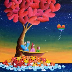 Guided And Standing By All Colors Of Love<br> 76x76cm (29) <br> Acrylic on Canvas<br> 2025