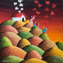 Dreaming A Lovely Home, Sharing Love With The Universe<br> 100x100cm(50) <br> Acrylic On Canvas <br> 2026 Dreaming A Lovely Home, Sharing Love With The Universe<br> 100x100cm(50) <br> Acrylic On Canvas <br> 2026