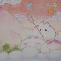 今天的菟寶包是什麼口味（九）<br> What Is Tu-Bao's Flavor Today? IX <br> 50x50cm (13)<br> 紙本設色 Colour On Paper <br> 2026