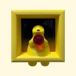 Melancholy Bear(Yellow)<br>22x20x7cm<br>Glass and PLA<br>2025 Melancholy Bear(Yellow)<br>22x20x7cm<br>Glass and PLA<br>2025