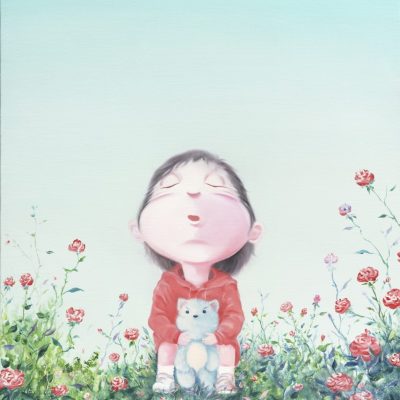 澄空與暖絨 Cerulean Embrace_吳瓊 Wu Qiong_50x60cm_克羅版畫 Digital Print On Paper_2026